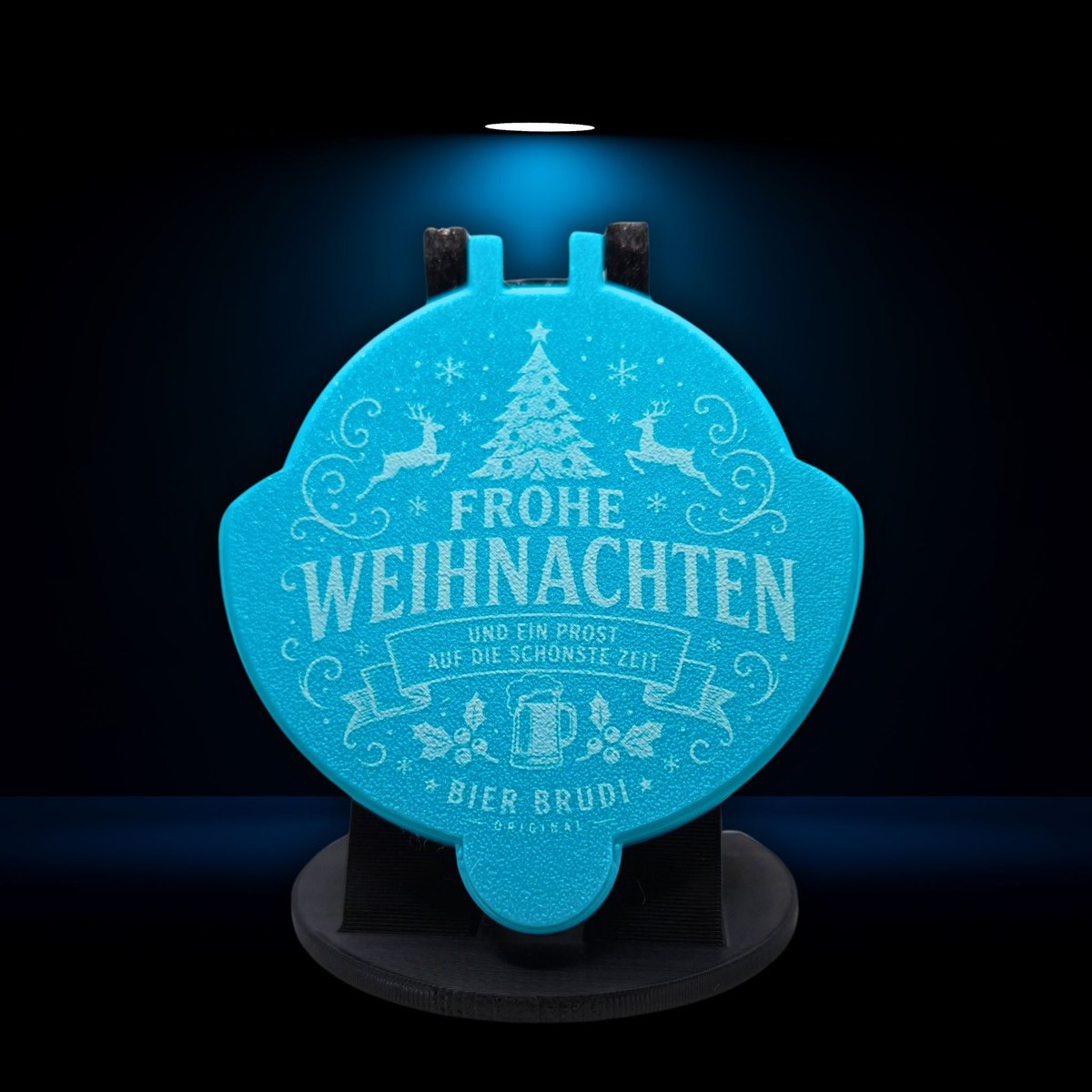 SafeCap mit Weihnachtsgravur in Petrol, Dose