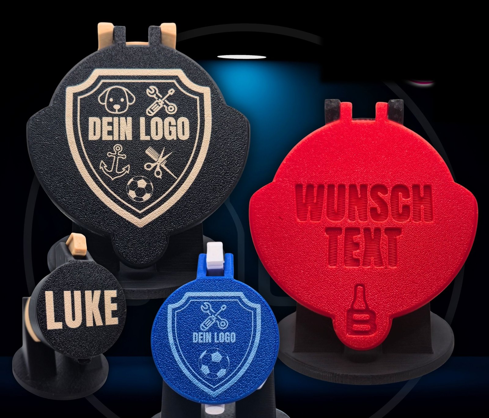 SafeCaps mit Logo, Name und Wunschtext