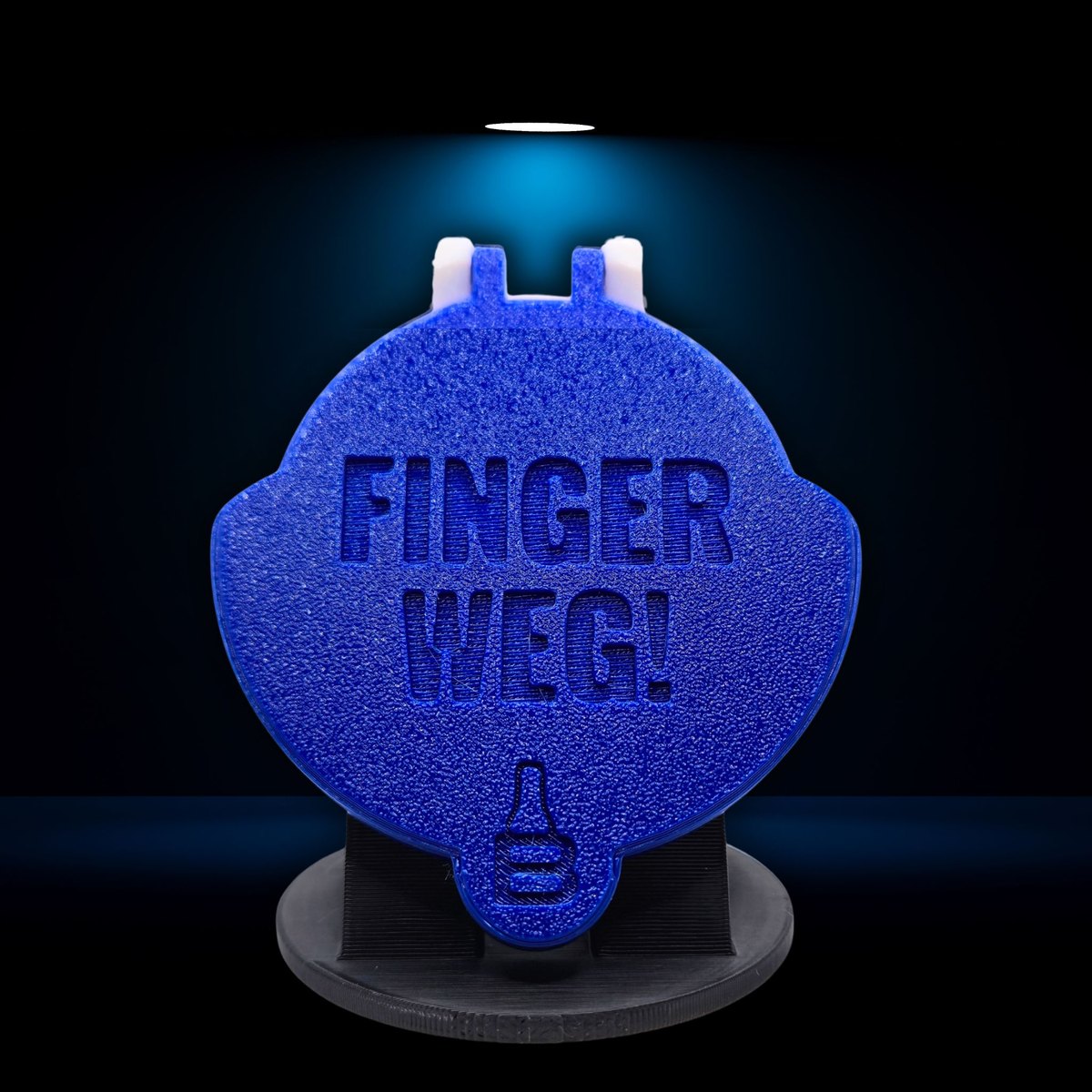 SafeCap FINGER WEG! in Blau, Dose