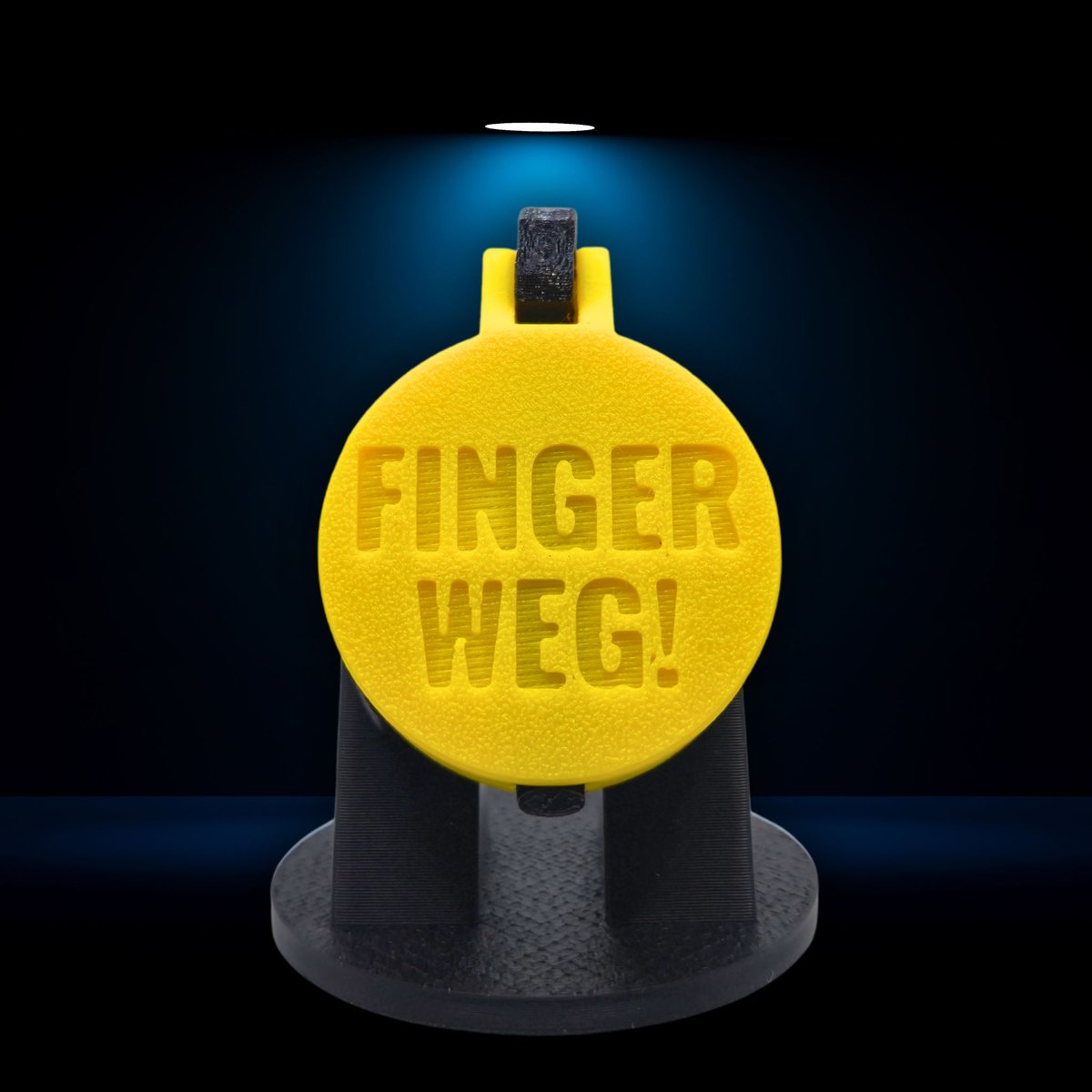 SafeCap FINGER WEG! in Gelb, Flasche