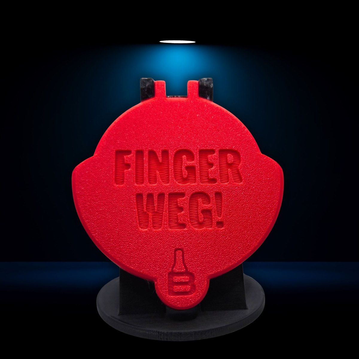 SafeCap FINGER WEG! in Rot, Dose